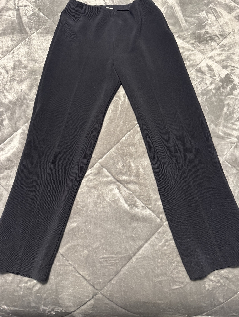 Womens Black Straight-Leg Dress Pants